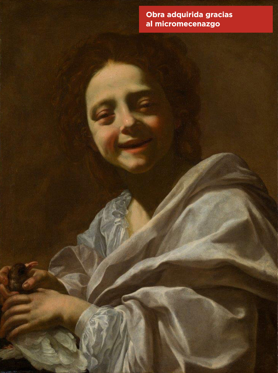 Retrato de niña con paloma, de Simon Vouet